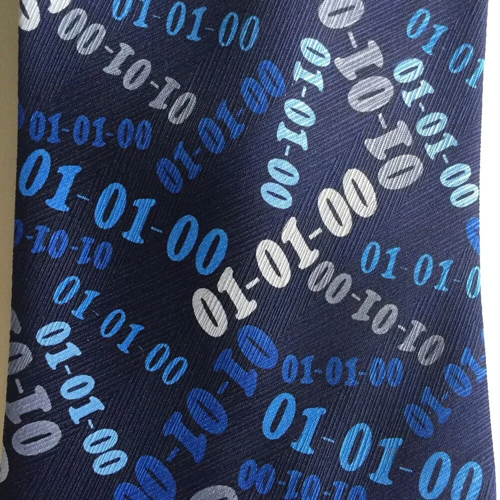 01-01-00 Mens Necktie Navy Blue 100% Silk Walker Group Millennium Tie Hand Made